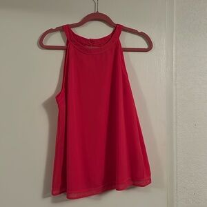 High neck pink blouse